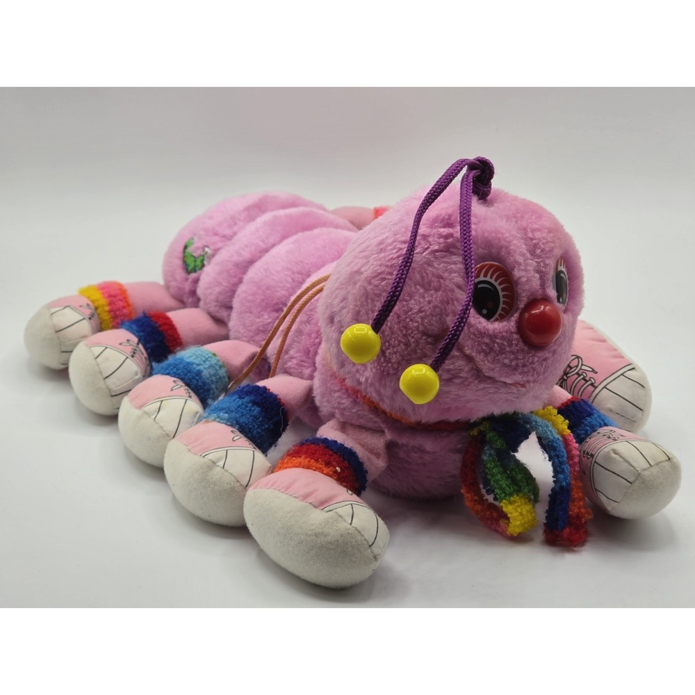 Vintage 1984 Commonwealth Lots-a-Legggs Caterpillar Plush 25" Toy 20 Legs